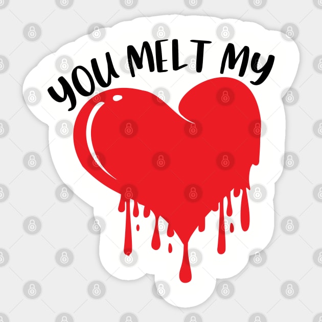 You Melt My Heart Sticker by busines_night